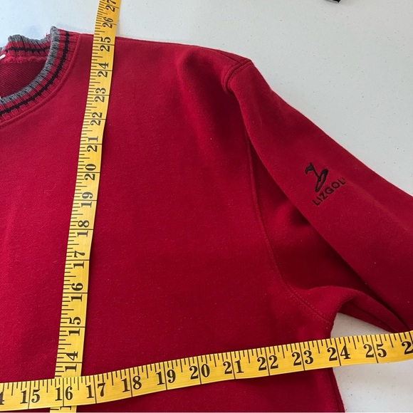 Vintage Liz Golf Liz Claiborne Red Black Sweater Embroidered Golf Design Plus - Picture 6 of 6